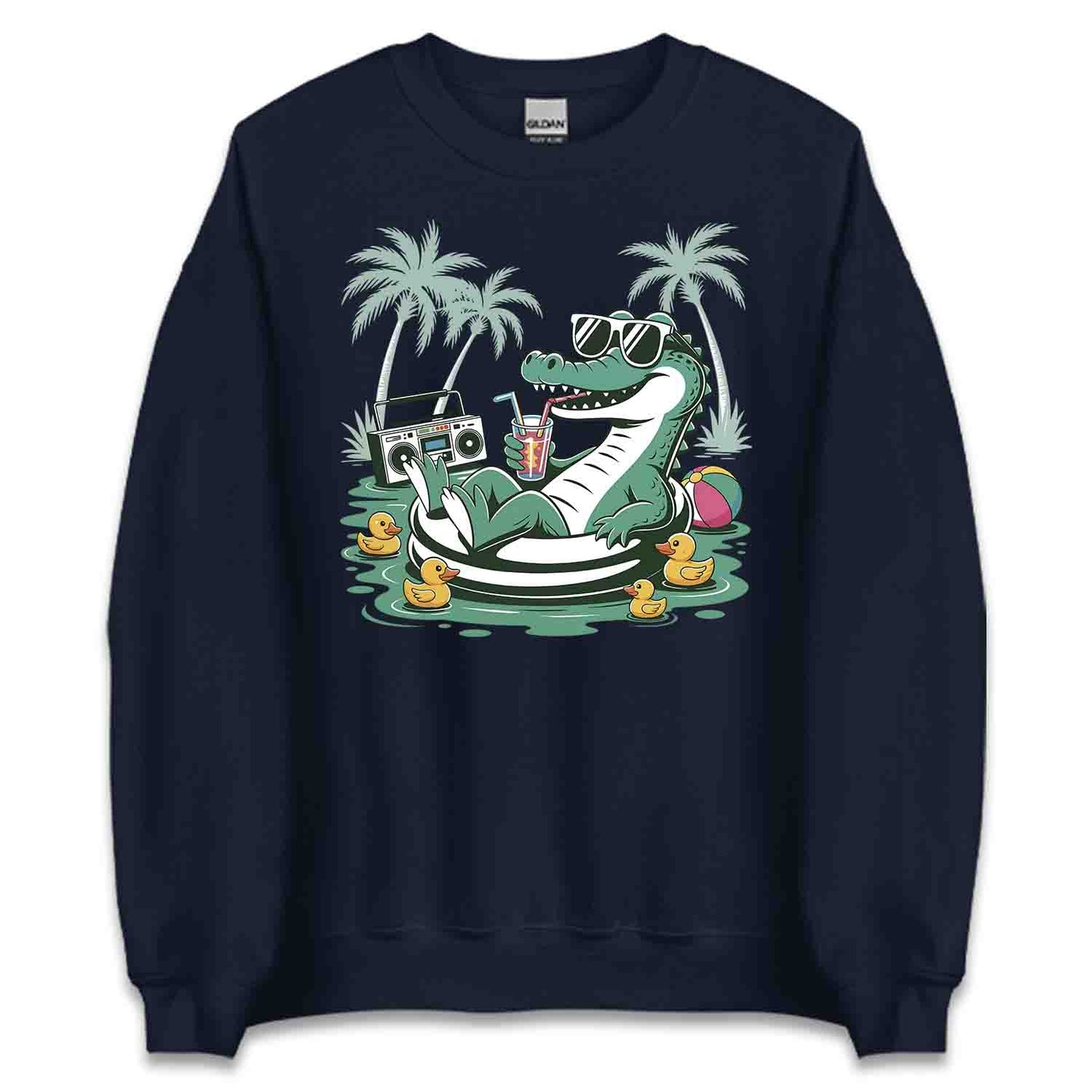 Chill Alligator T-Shirt, Vacation Vibes Sweatshirt, Retro Summer Hoodie | PRODUCT CODE: CLSCKJWER