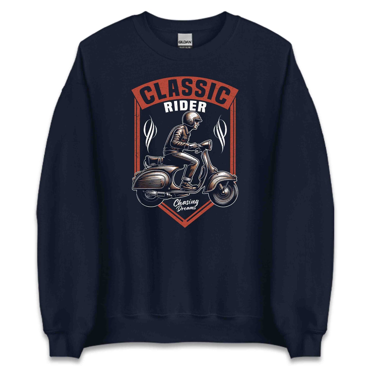 Classic Vespa Rider Vintage Scooter Lover | PRODUCT CODE: CLSRDESCOTMAS