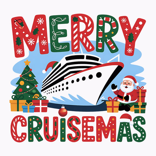 Merry Cruisemas Cruise Ship Christmas T-Shirt, Funny Holiday Sweatshirt, Family Cruise Hoodie | PRODUCT CODE: CMNBVSAD