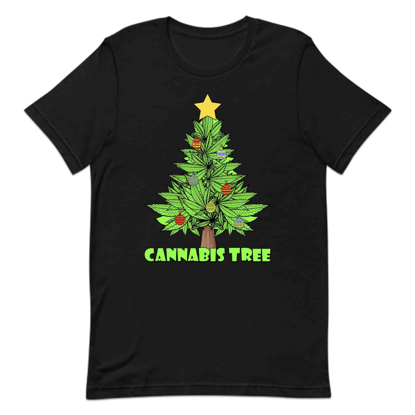 Cannabis Christmas Tree Weed Xmas Funny Marijuana | PRODUCT CODE: CNBSICHRMTREW