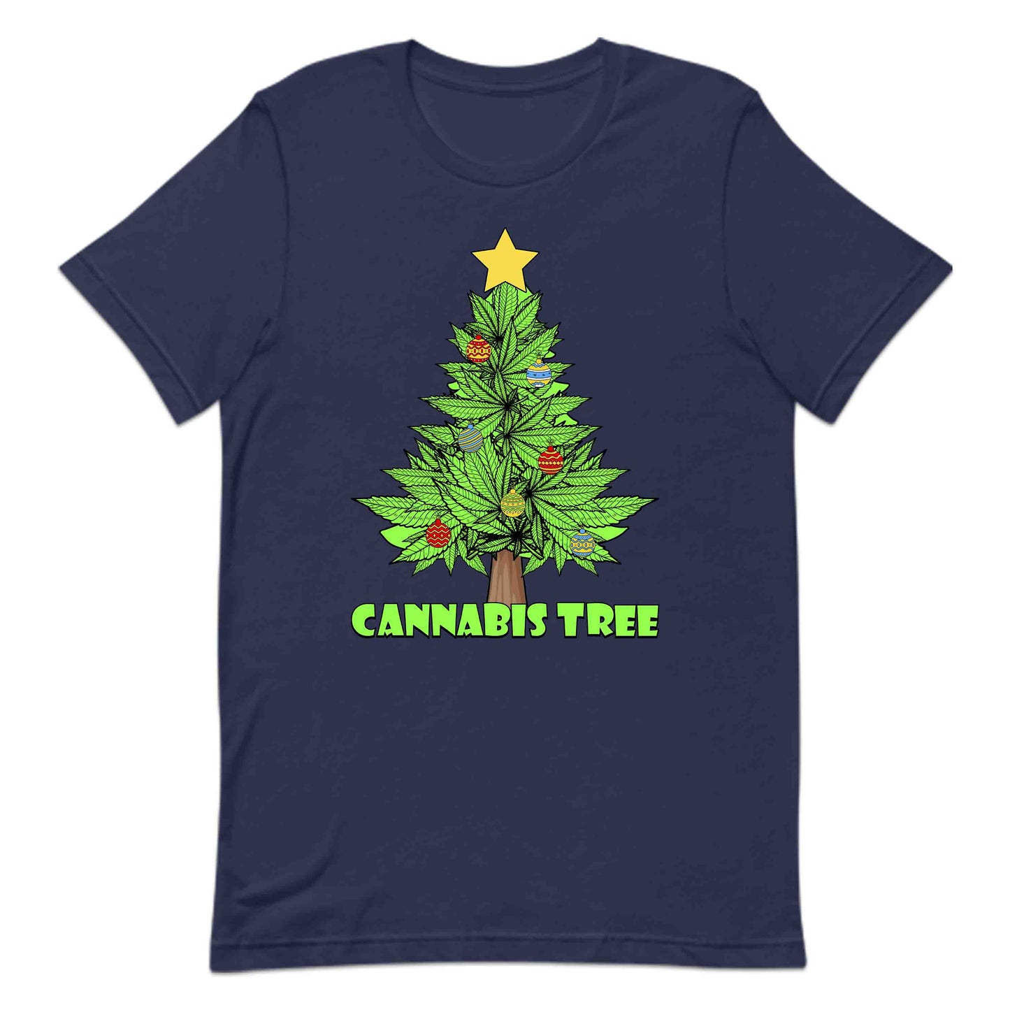 Cannabis Christmas Tree Weed Xmas Funny Marijuana | PRODUCT CODE: CNBSICHRMTREW