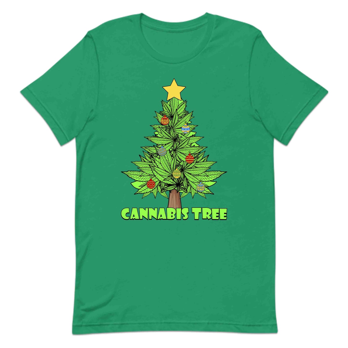 Cannabis Christmas Tree Weed Xmas Funny Marijuana | PRODUCT CODE: CNBSICHRMTREW