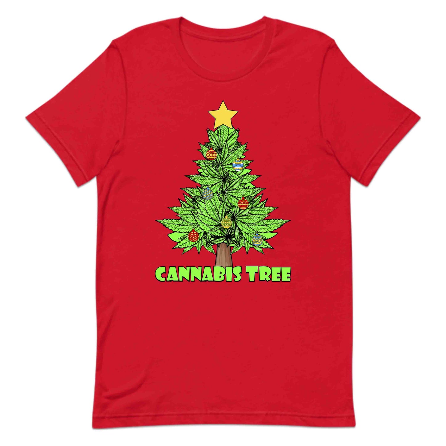 Cannabis Christmas Tree Weed Xmas Funny Marijuana | PRODUCT CODE: CNBSICHRMTREW