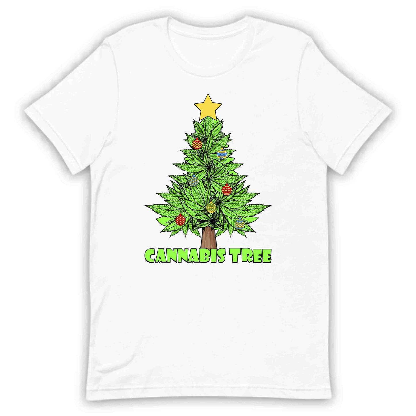 Cannabis Christmas Tree Weed Xmas Funny Marijuana | PRODUCT CODE: CNBSICHRMTREW