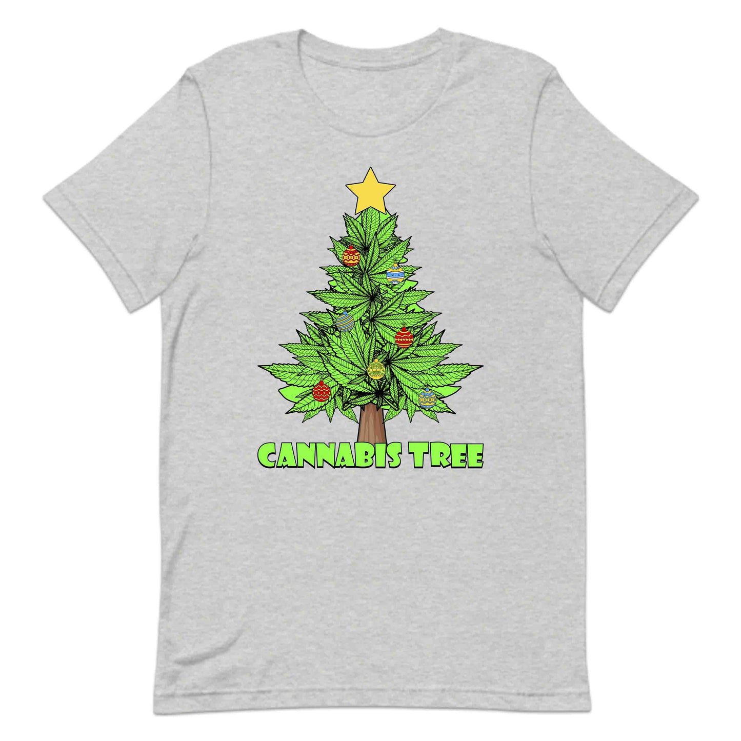 Cannabis Christmas Tree Weed Xmas Funny Marijuana | PRODUCT CODE: CNBSICHRMTREW