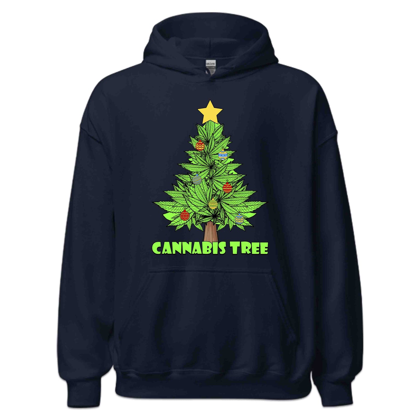 Cannabis Christmas Tree Weed Xmas Funny Marijuana | PRODUCT CODE: CNBSICHRMTREW
