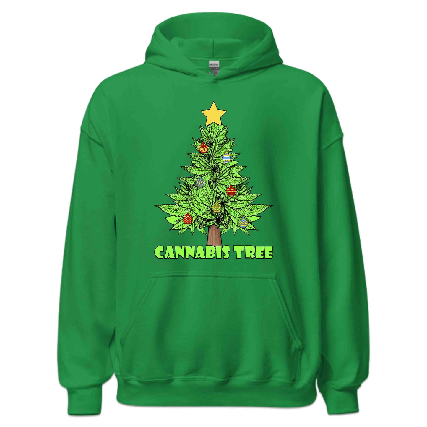 Cannabis Christmas Tree Weed Xmas Funny Marijuana | PRODUCT CODE: CNBSICHRMTREW