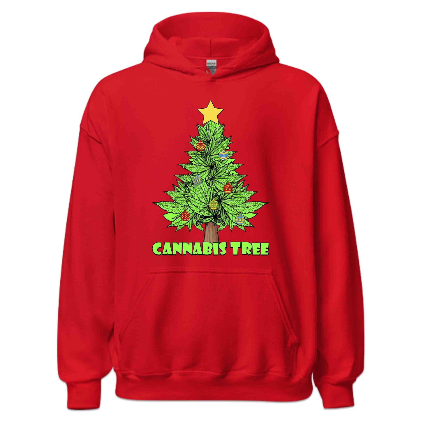 Cannabis Christmas Tree Weed Xmas Funny Marijuana | PRODUCT CODE: CNBSICHRMTREW