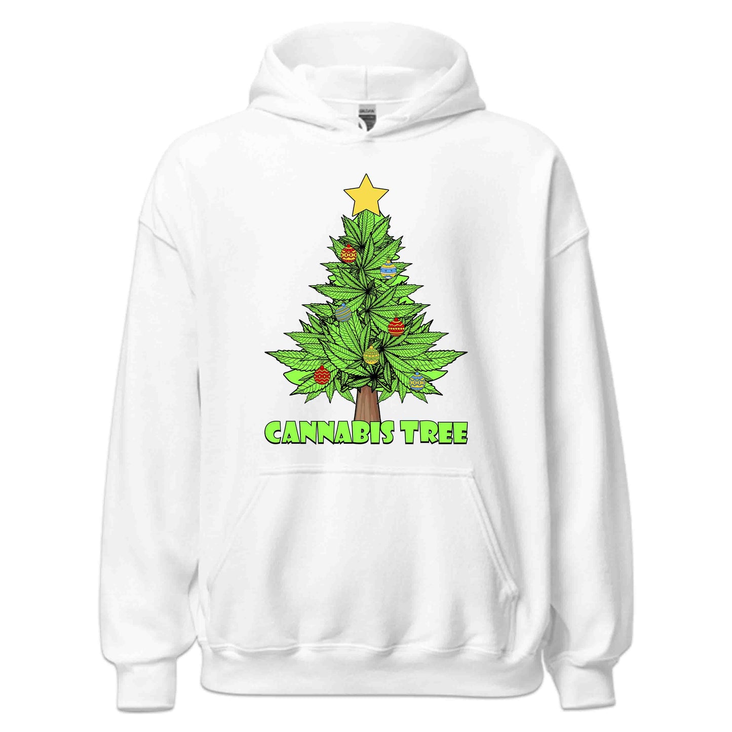 Cannabis Christmas Tree Weed Xmas Funny Marijuana | PRODUCT CODE: CNBSICHRMTREW