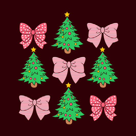 Coquette Christmas Tree Festive Xmas Bow | PRODUCT CODE: CNQHRTMNFBW