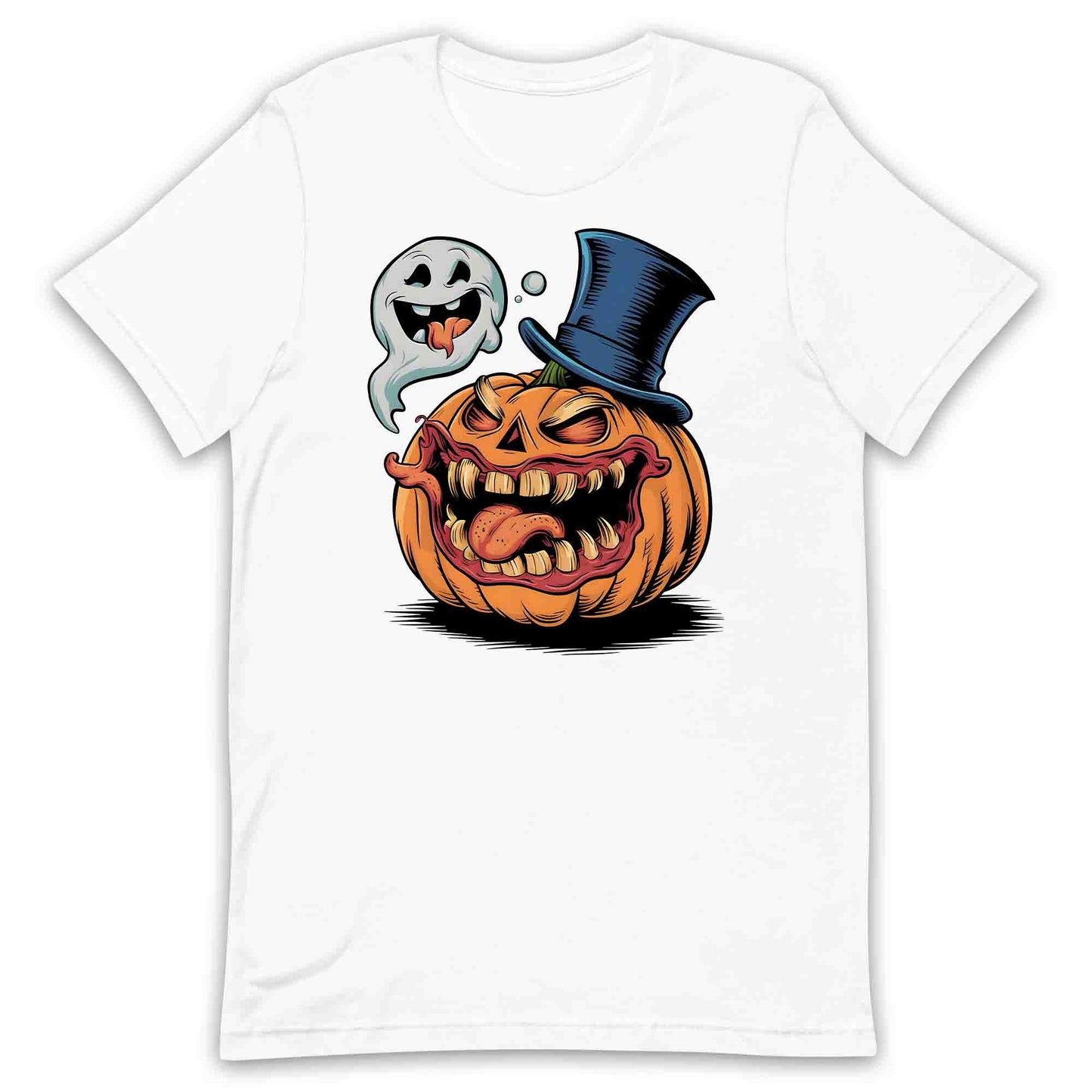 Crazy Pumpkin & Ghost T-Shirt, Wacky Jack-O’-Lantern Sweatshirt, Spooky Horror Hoodie | PRODUCT CODE: COIHEWRNG