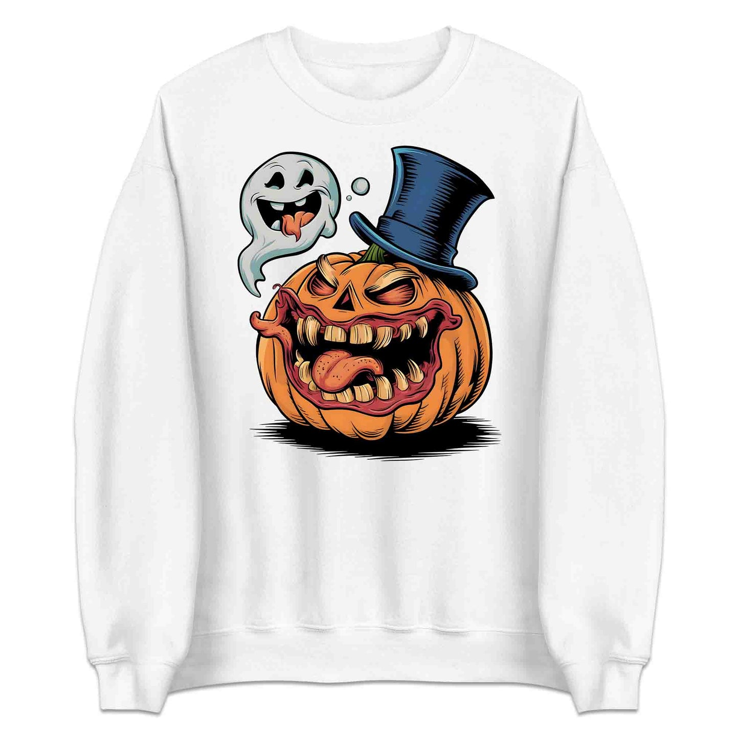 Crazy Pumpkin & Ghost T-Shirt, Wacky Jack-O’-Lantern Sweatshirt, Spooky Horror Hoodie | PRODUCT CODE: COIHEWRNG