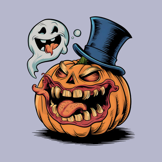 Crazy Pumpkin & Ghost T-Shirt, Wacky Jack-O’-Lantern Sweatshirt, Spooky Horror Hoodie | PRODUCT CODE: COIHEWRNG