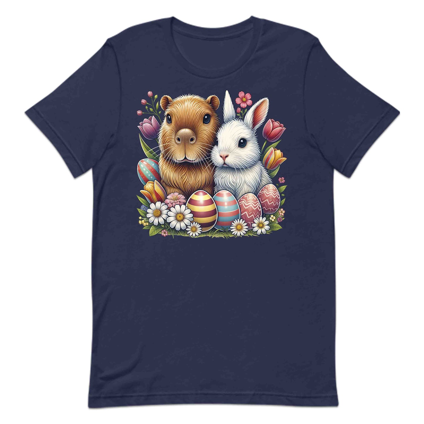 Capybara & Bunny Friendship Easter-Themed Spring Animal Lovers | PRODUCT CODE: CPYNNFRDSPHT