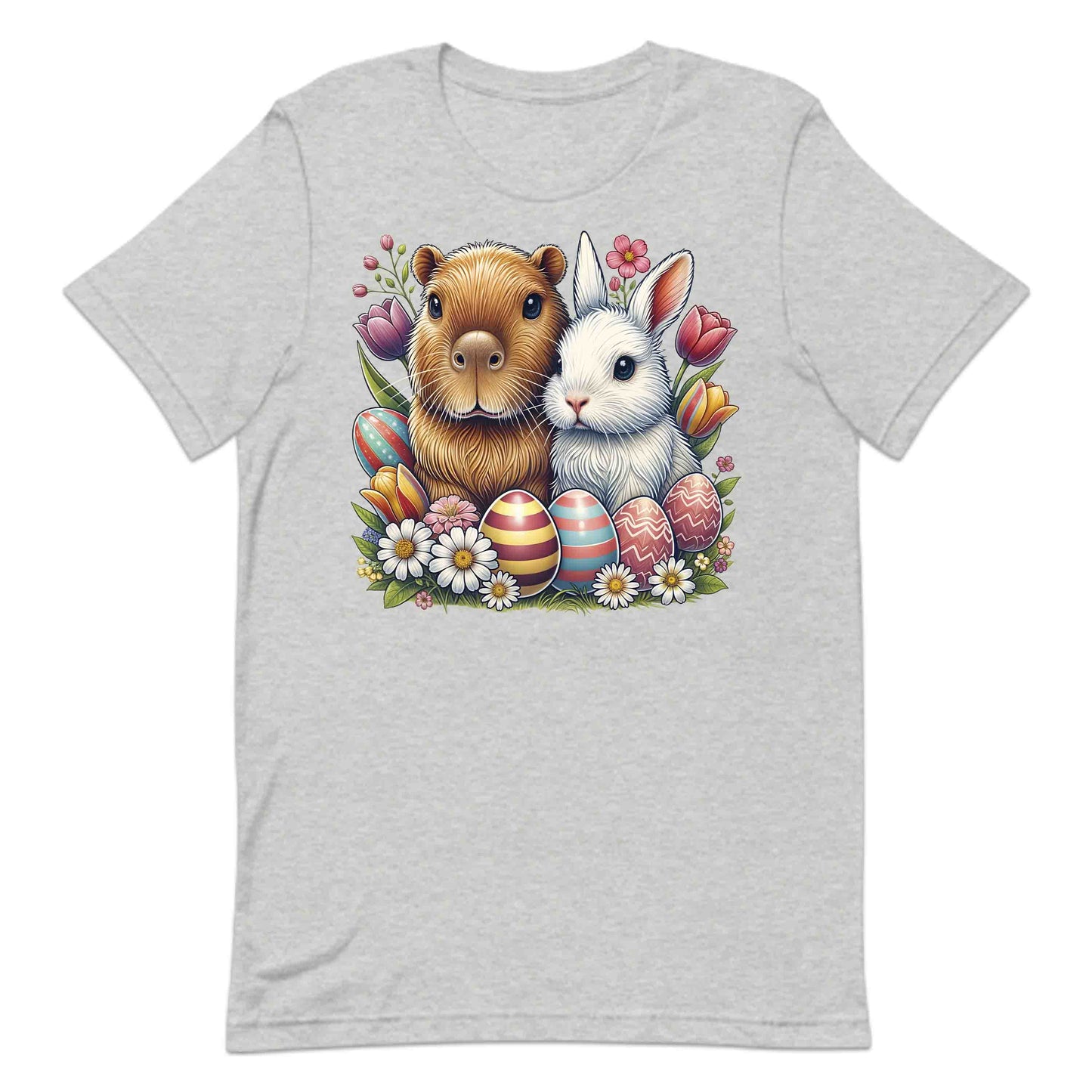 Capybara & Bunny Friendship Easter-Themed Spring Animal Lovers | PRODUCT CODE: CPYNNFRDSPHT
