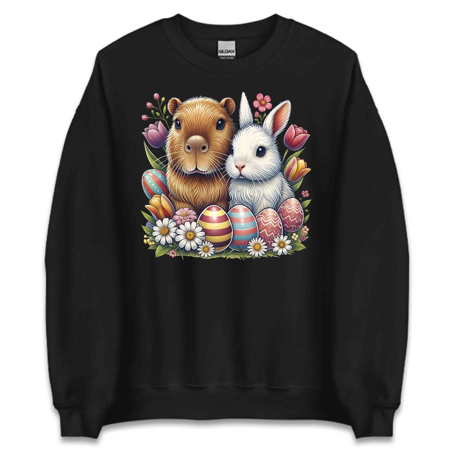 Capybara & Bunny Friendship Easter-Themed Spring Animal Lovers | PRODUCT CODE: CPYNNFRDSPHT
