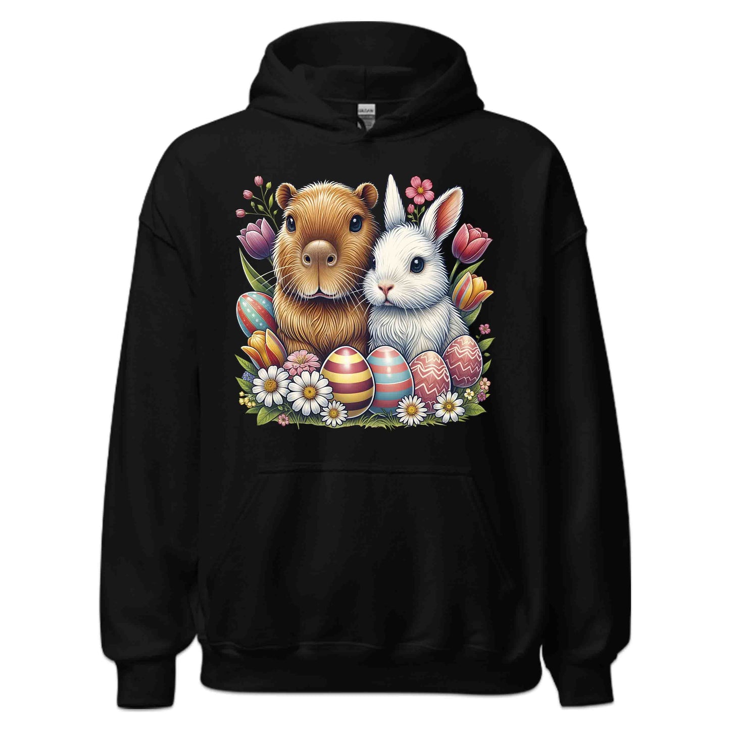 Capybara & Bunny Friendship Easter-Themed Spring Animal Lovers | PRODUCT CODE: CPYNNFRDSPHT
