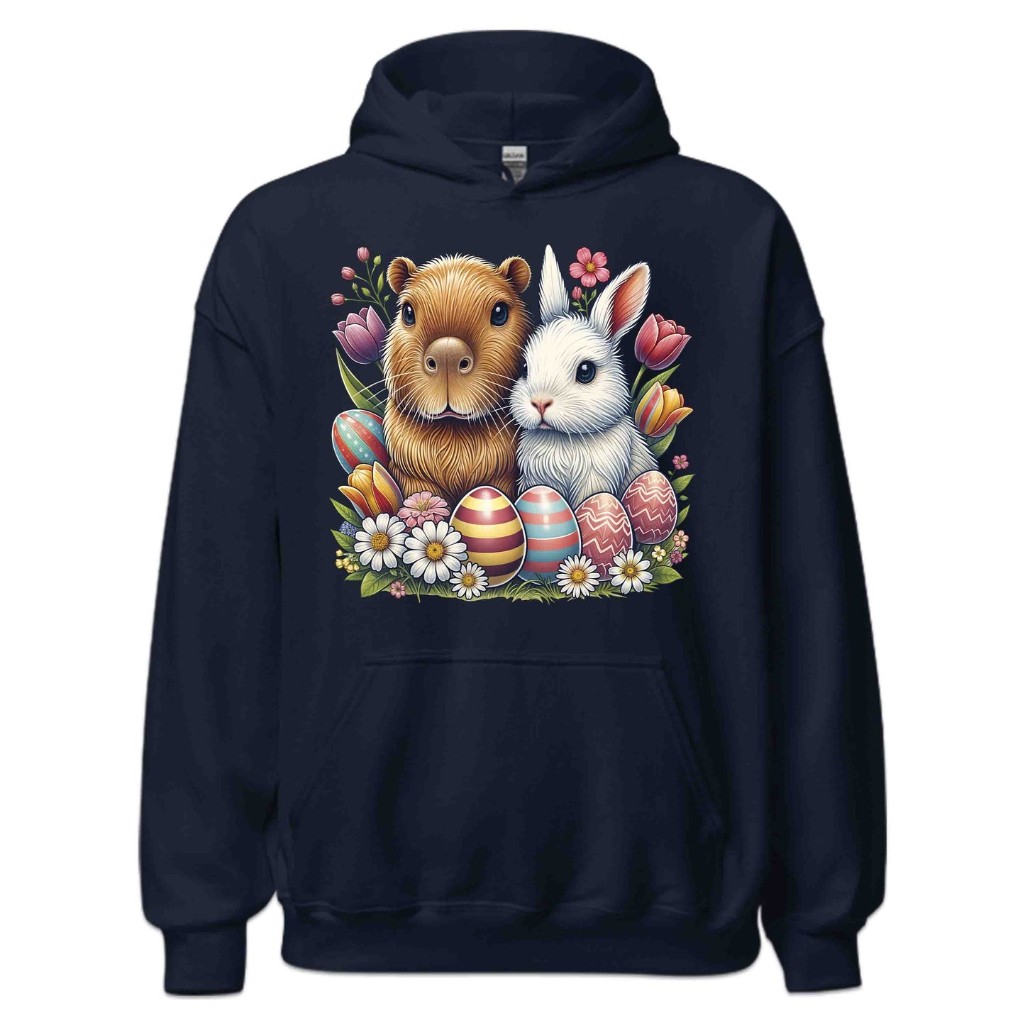Capybara & Bunny Friendship Easter-Themed Spring Animal Lovers | PRODUCT CODE: CPYNNFRDSPHT
