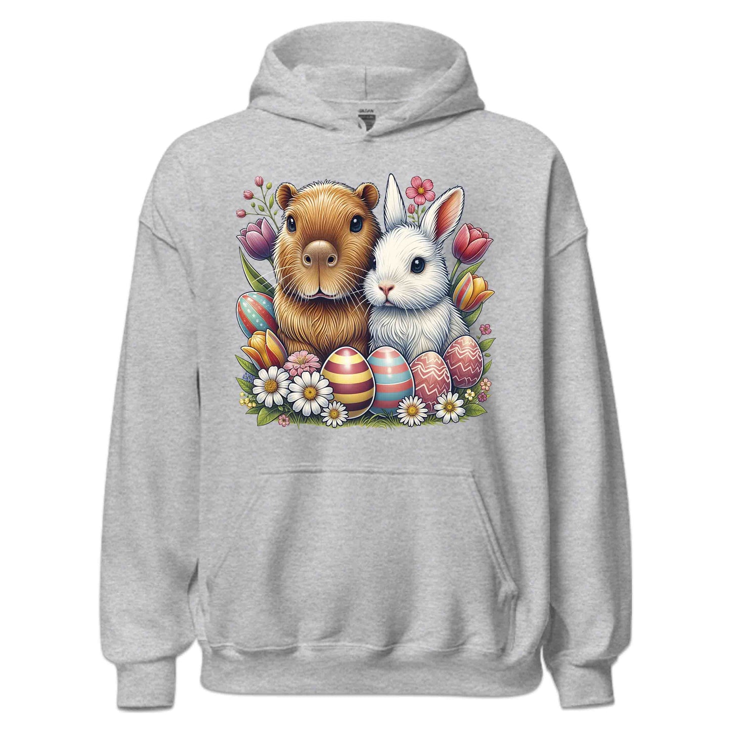Capybara & Bunny Friendship Easter-Themed Spring Animal Lovers | PRODUCT CODE: CPYNNFRDSPHT