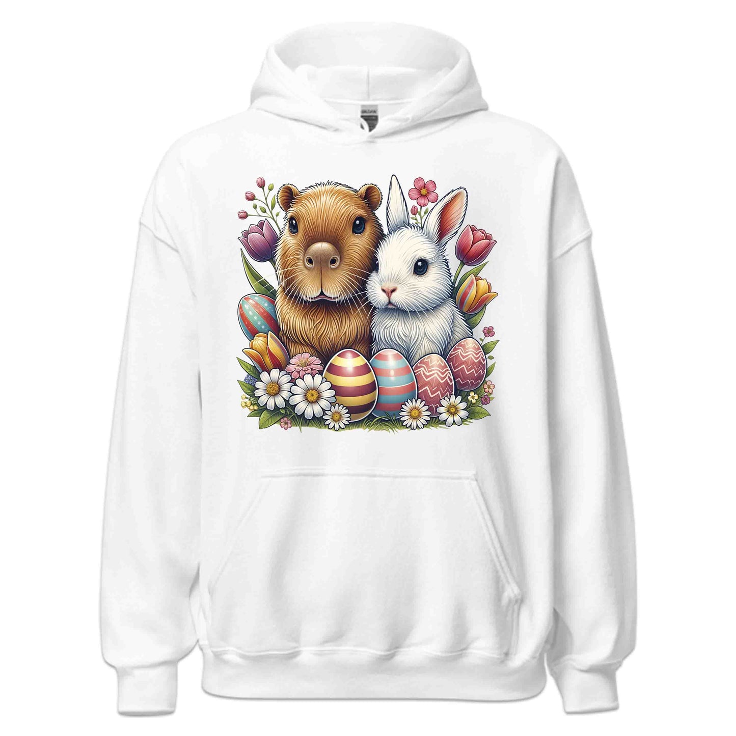 Capybara & Bunny Friendship Easter-Themed Spring Animal Lovers | PRODUCT CODE: CPYNNFRDSPHT
