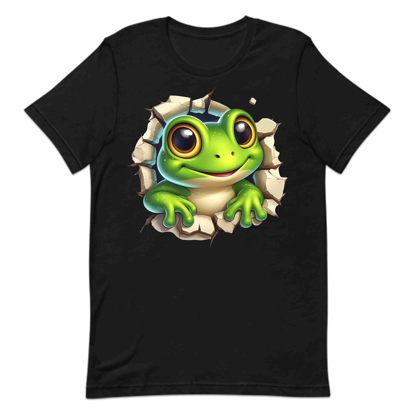 Cartoon Frog Breaking Through Wall 3D Realistic Green Frog | PRODUCT CODE: CRNTFGROBKRHL