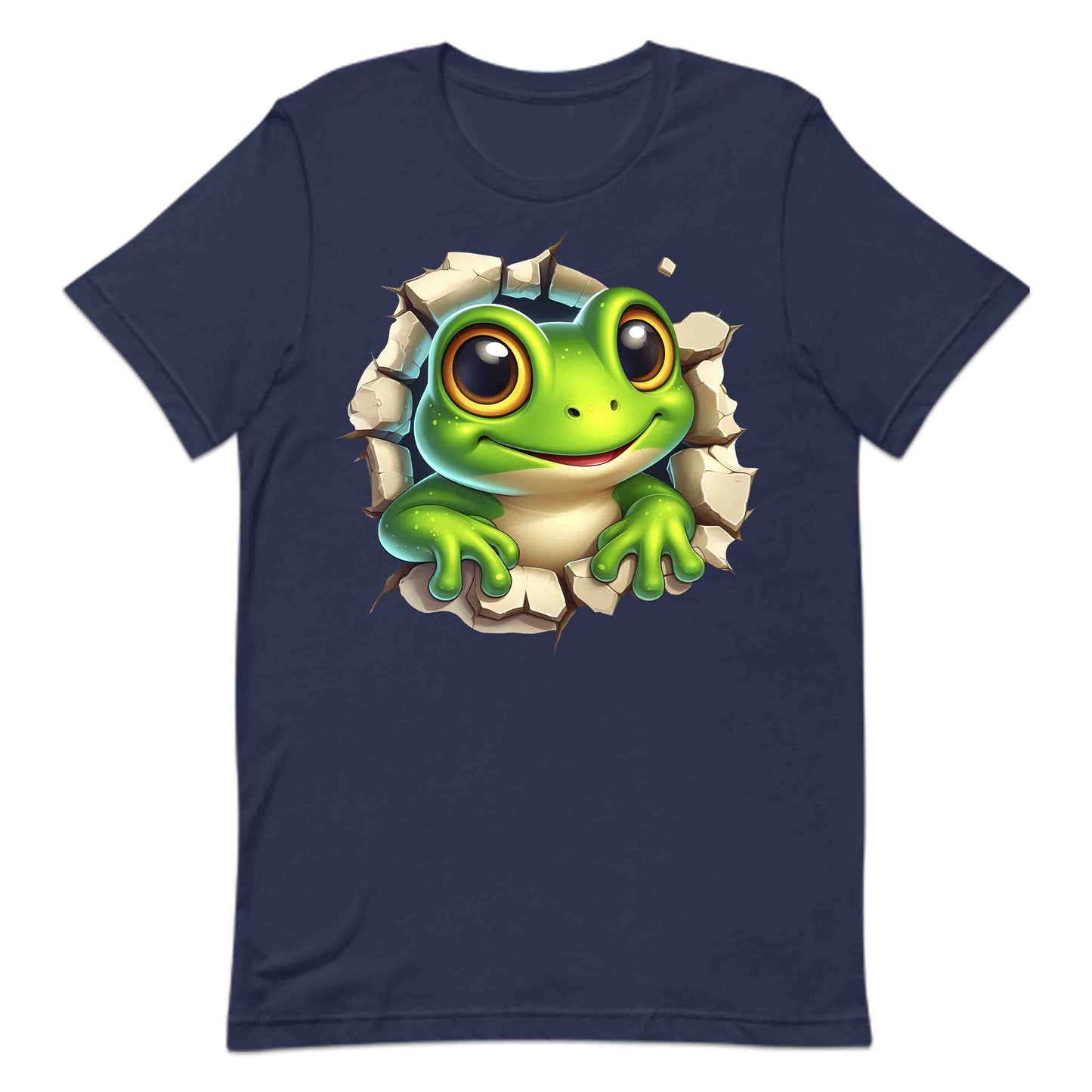 Cartoon Frog Breaking Through Wall 3D Realistic Green Frog | PRODUCT CODE: CRNTFGROBKRHL