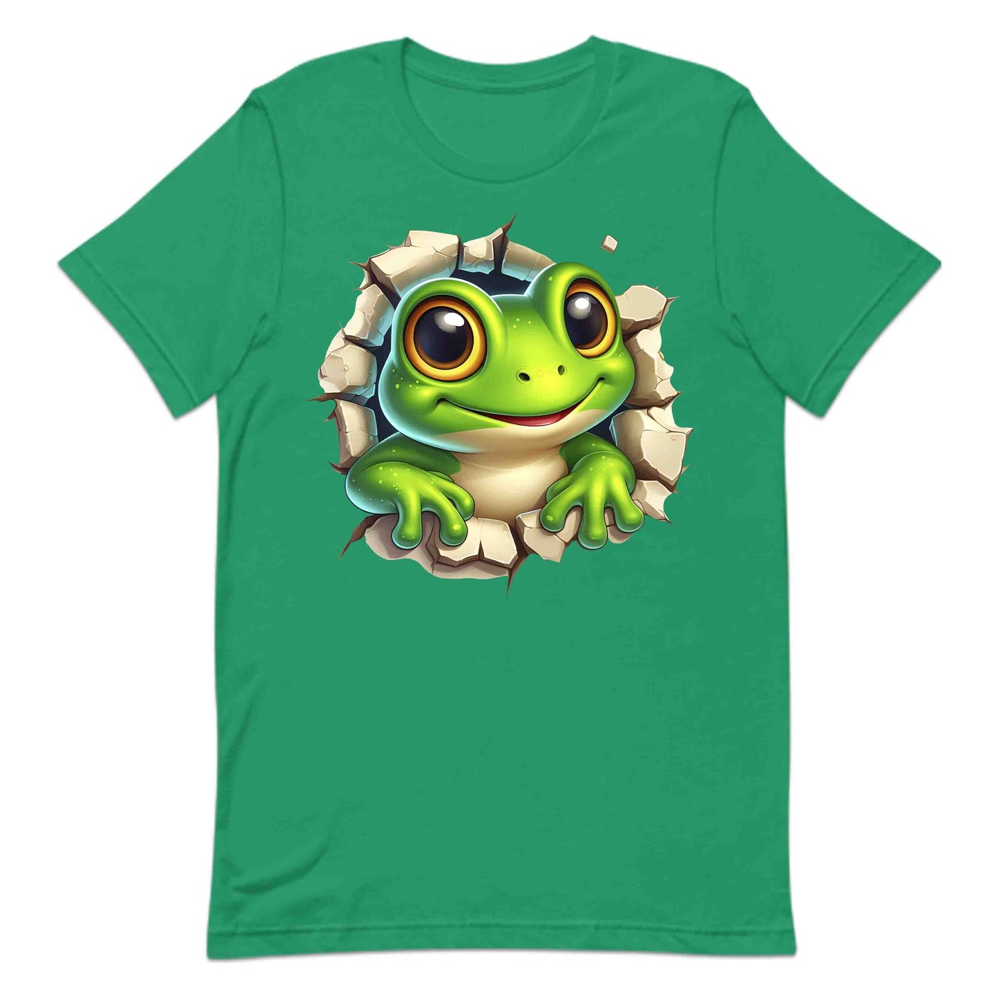Cartoon Frog Breaking Through Wall 3D Realistic Green Frog | PRODUCT CODE: CRNTFGROBKRHL