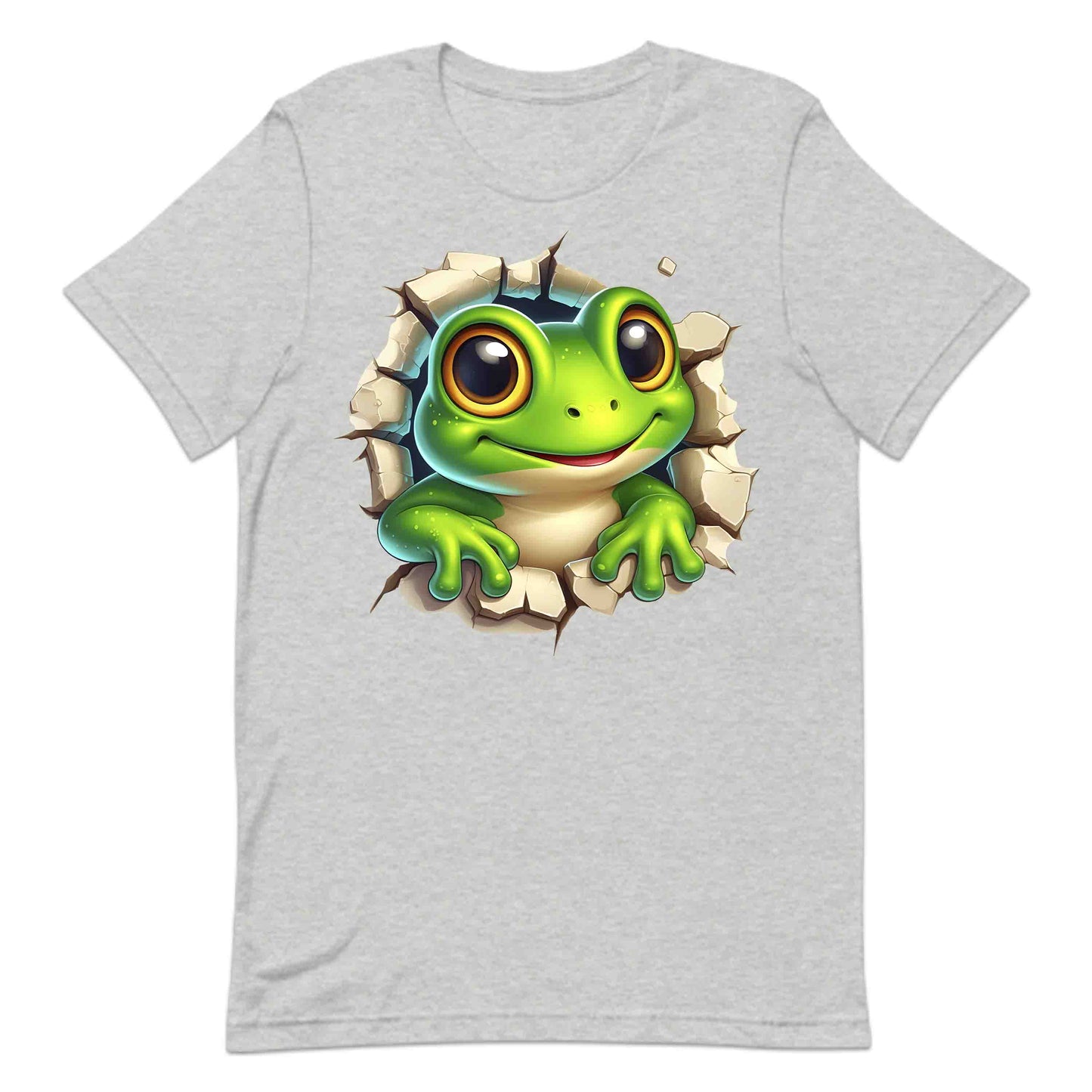 Cartoon Frog Breaking Through Wall 3D Realistic Green Frog | PRODUCT CODE: CRNTFGROBKRHL
