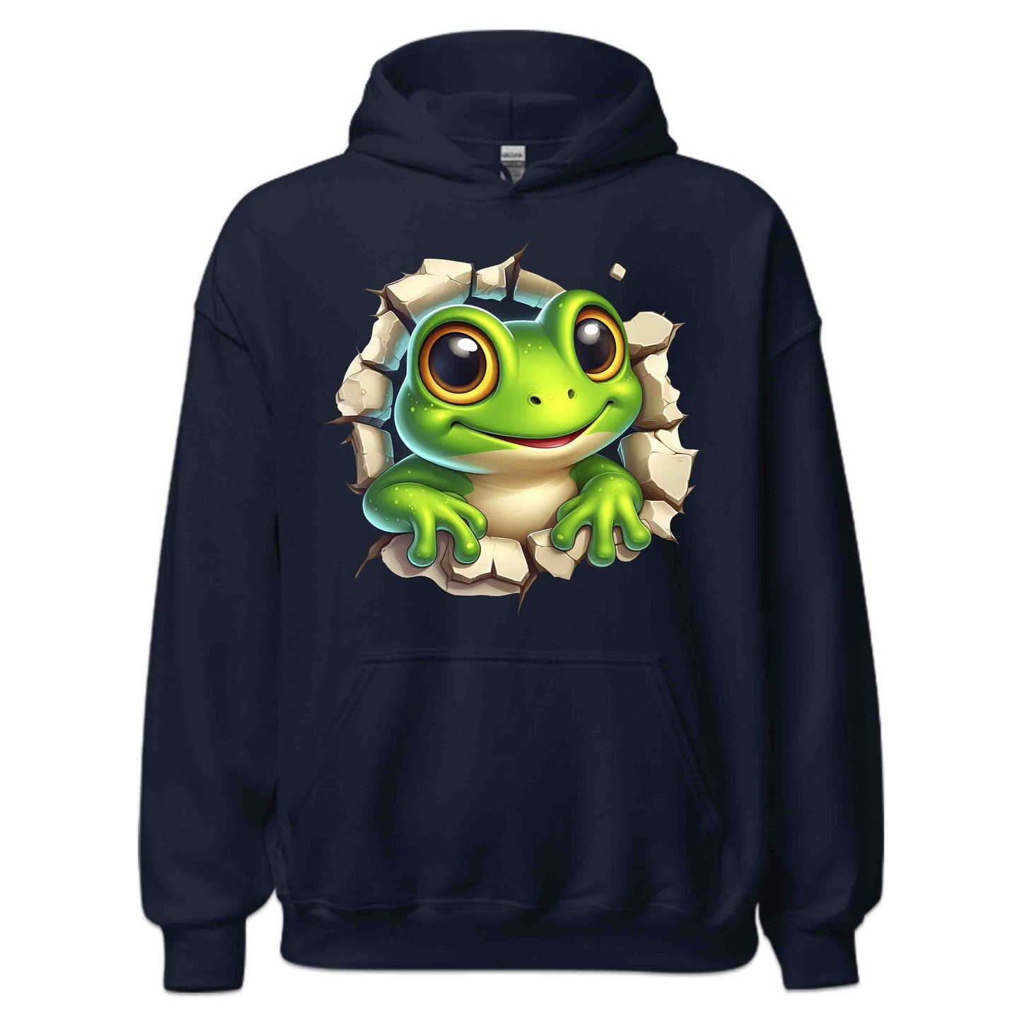 Cartoon Frog Breaking Through Wall 3D Realistic Green Frog | PRODUCT CODE: CRNTFGROBKRHL