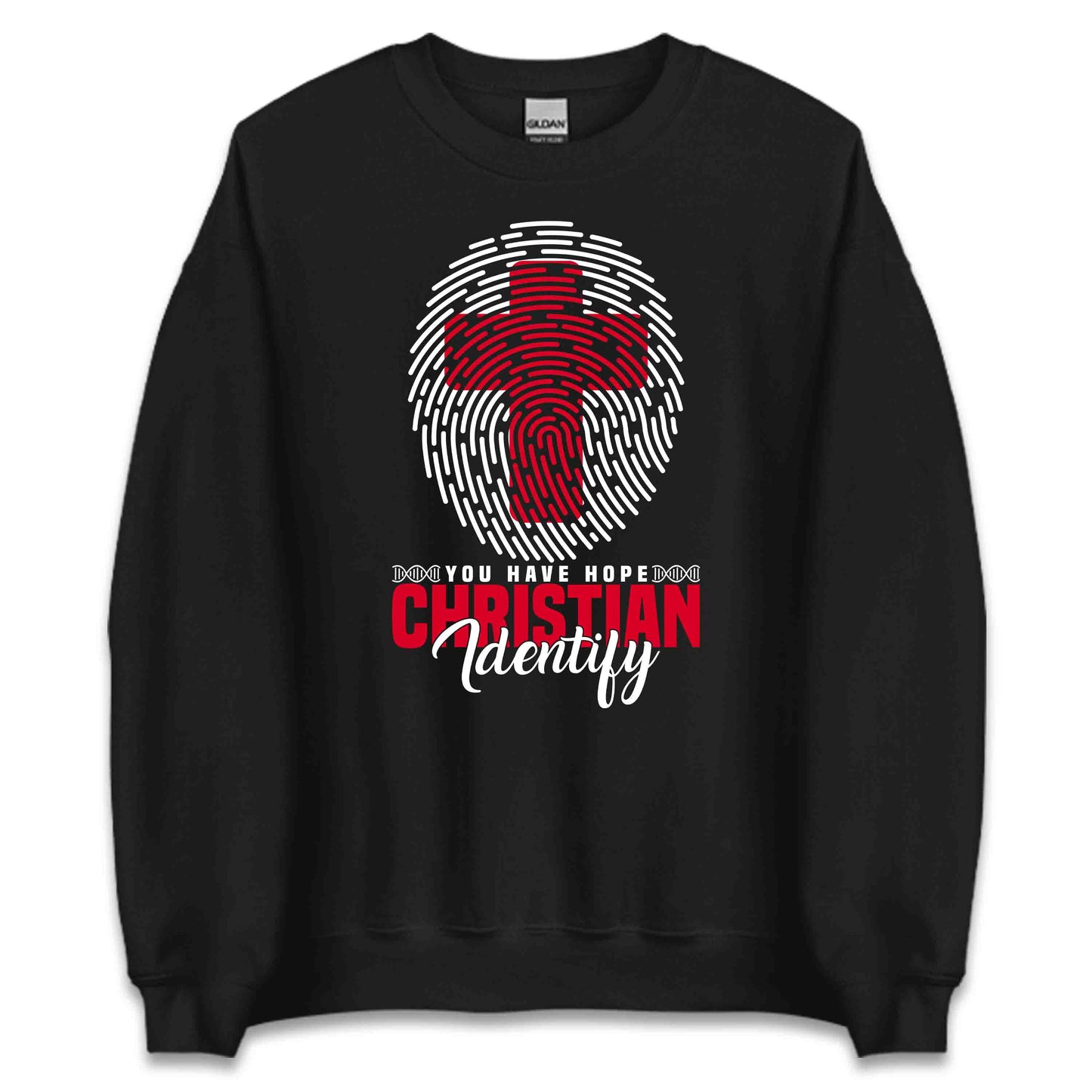Christian Identity Christian Hope & Faith Fingerprint Cross | PRODUCT CODE: CRSHKWOANMP