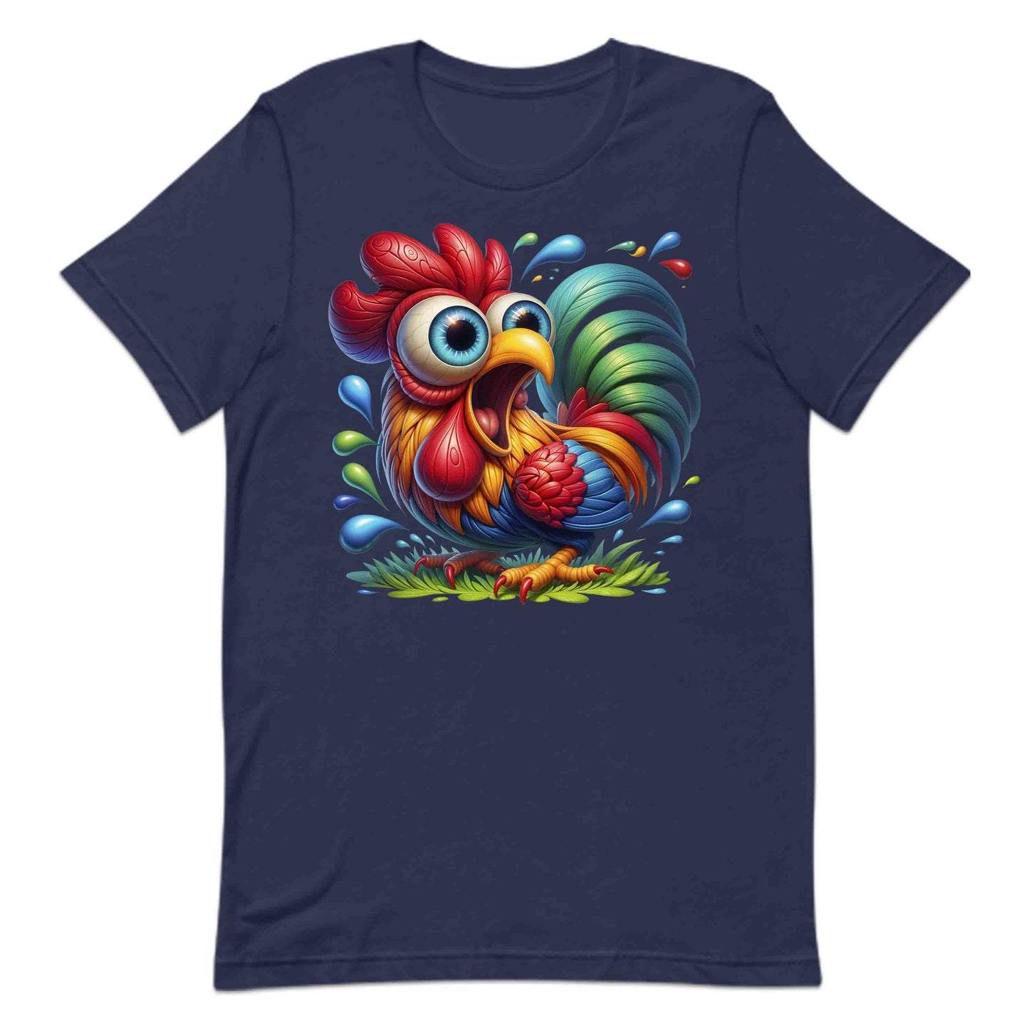 Funny Crazy Rooster Farm Life Humor Style Eccentric Rooster | PRODUCT CODE: CRSTZOEFRML