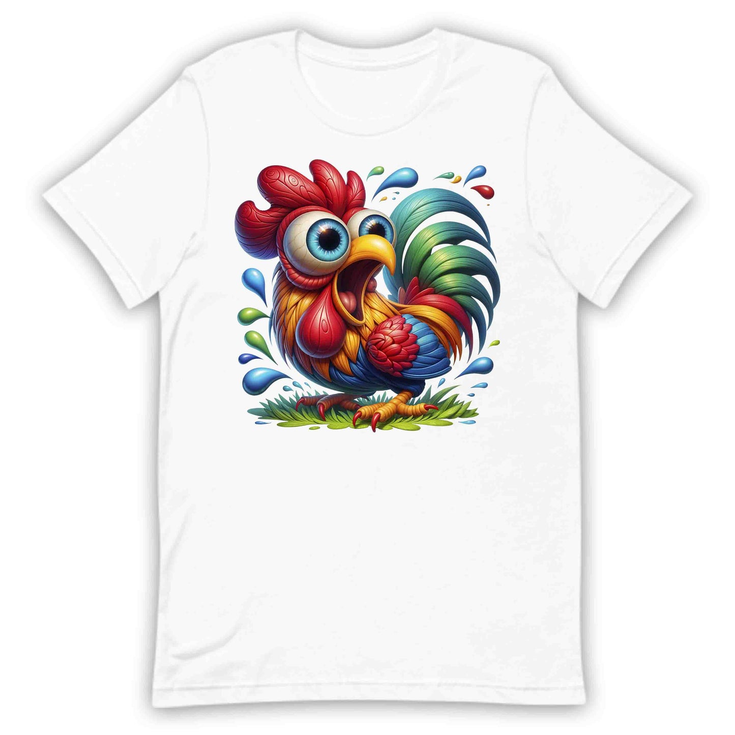 Funny Crazy Rooster Farm Life Humor Style Eccentric Rooster | PRODUCT CODE: CRSTZOEFRML