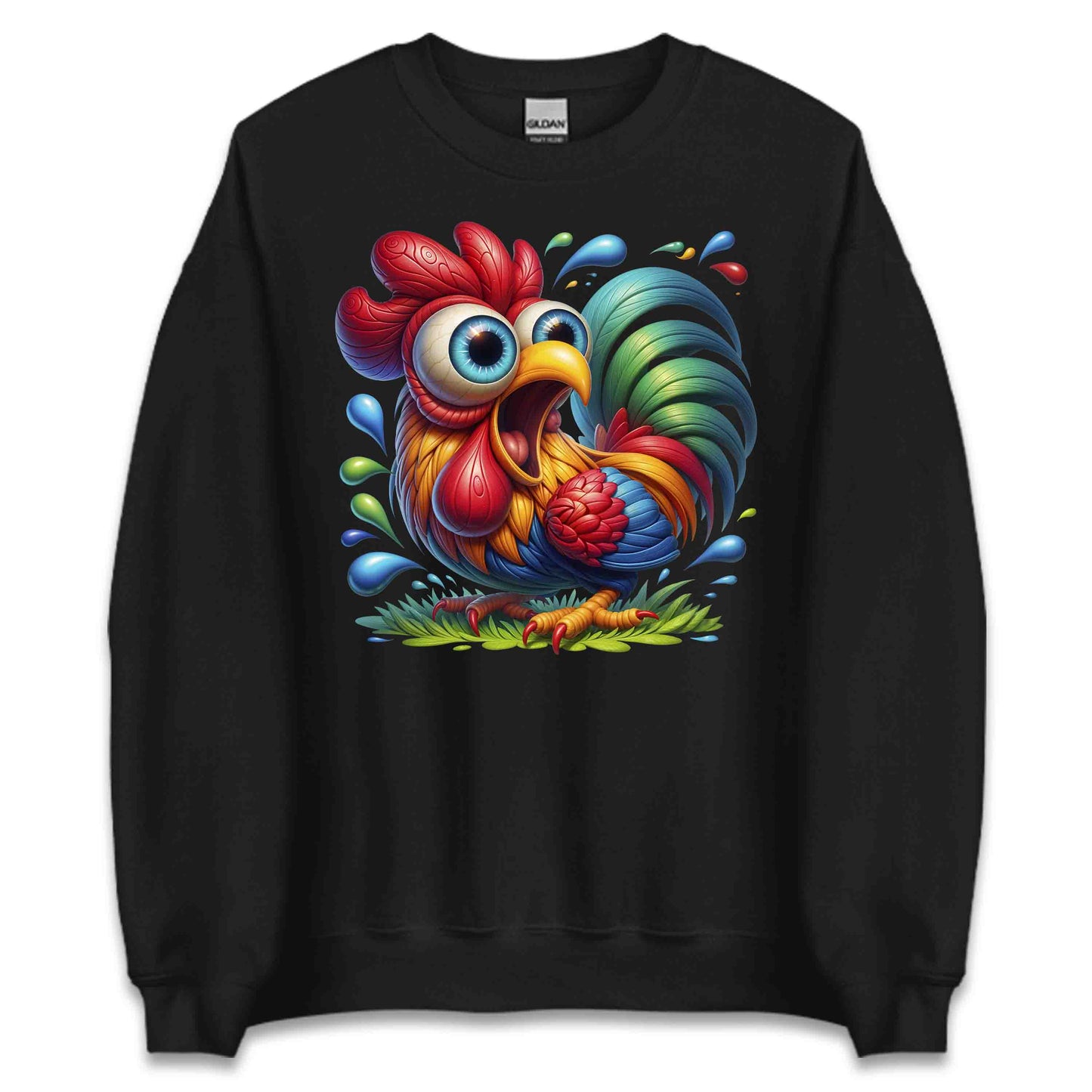 Funny Crazy Rooster Farm Life Humor Style Eccentric Rooster | PRODUCT CODE: CRSTZOEFRML