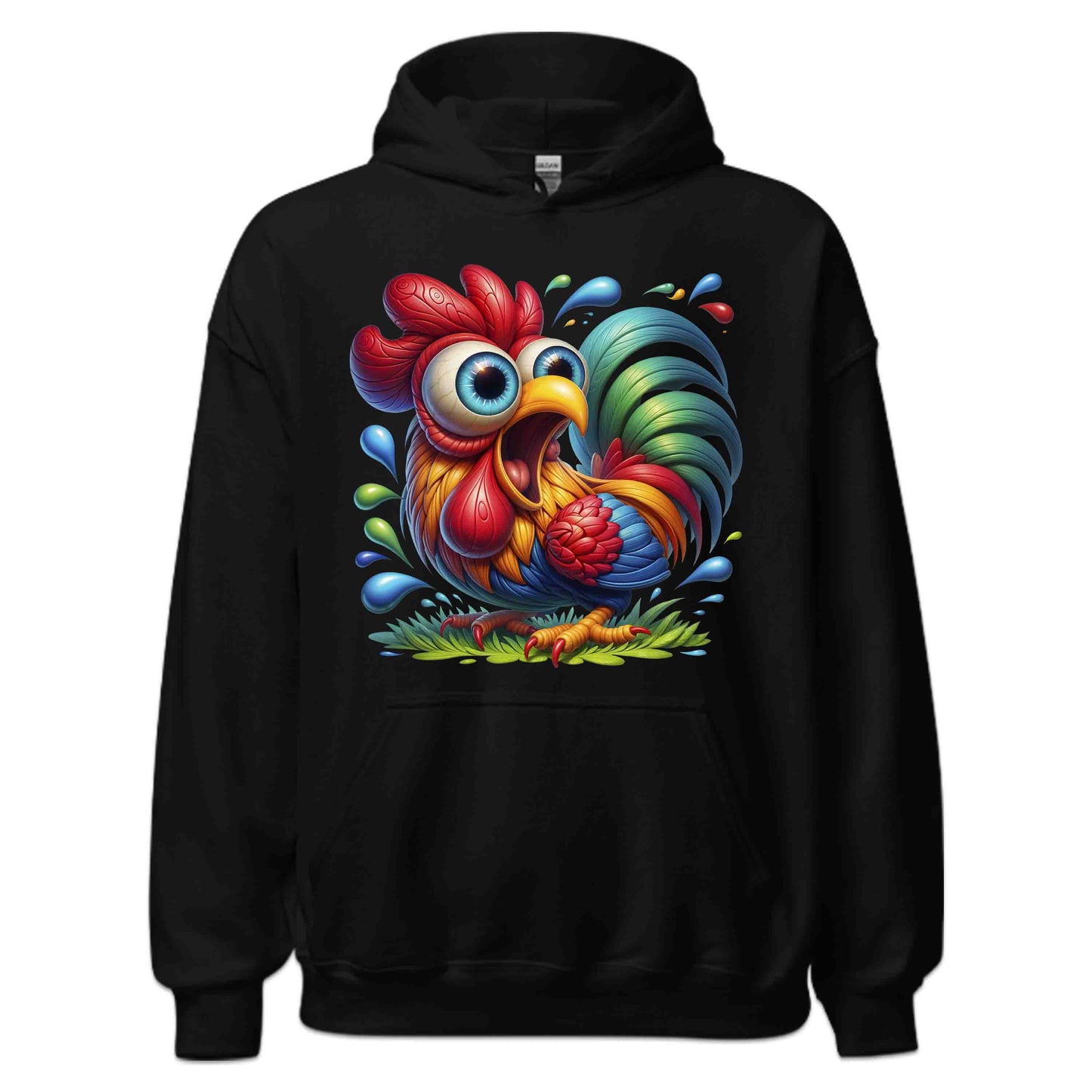 Funny Crazy Rooster Farm Life Humor Style Eccentric Rooster | PRODUCT CODE: CRSTZOEFRML