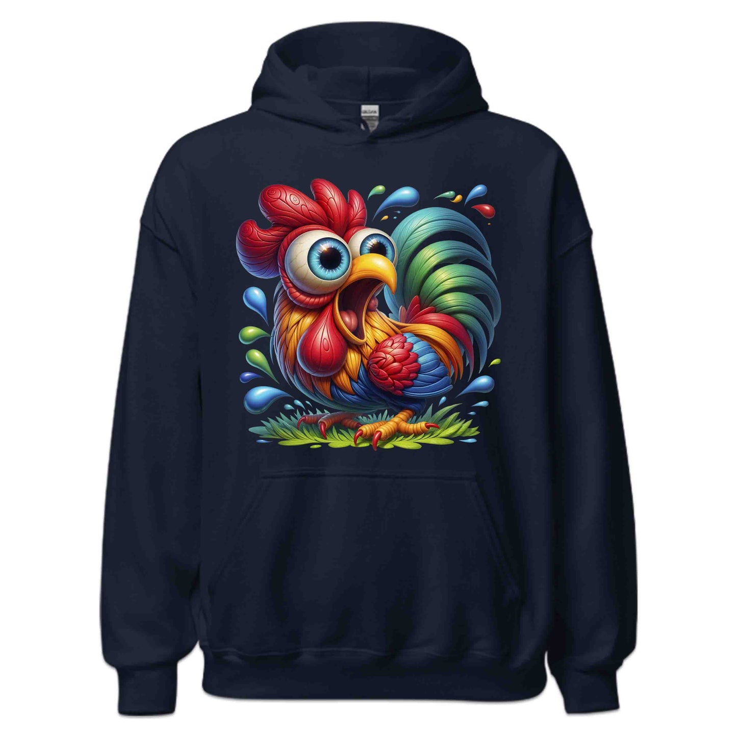 Funny Crazy Rooster Farm Life Humor Style Eccentric Rooster | PRODUCT CODE: CRSTZOEFRML