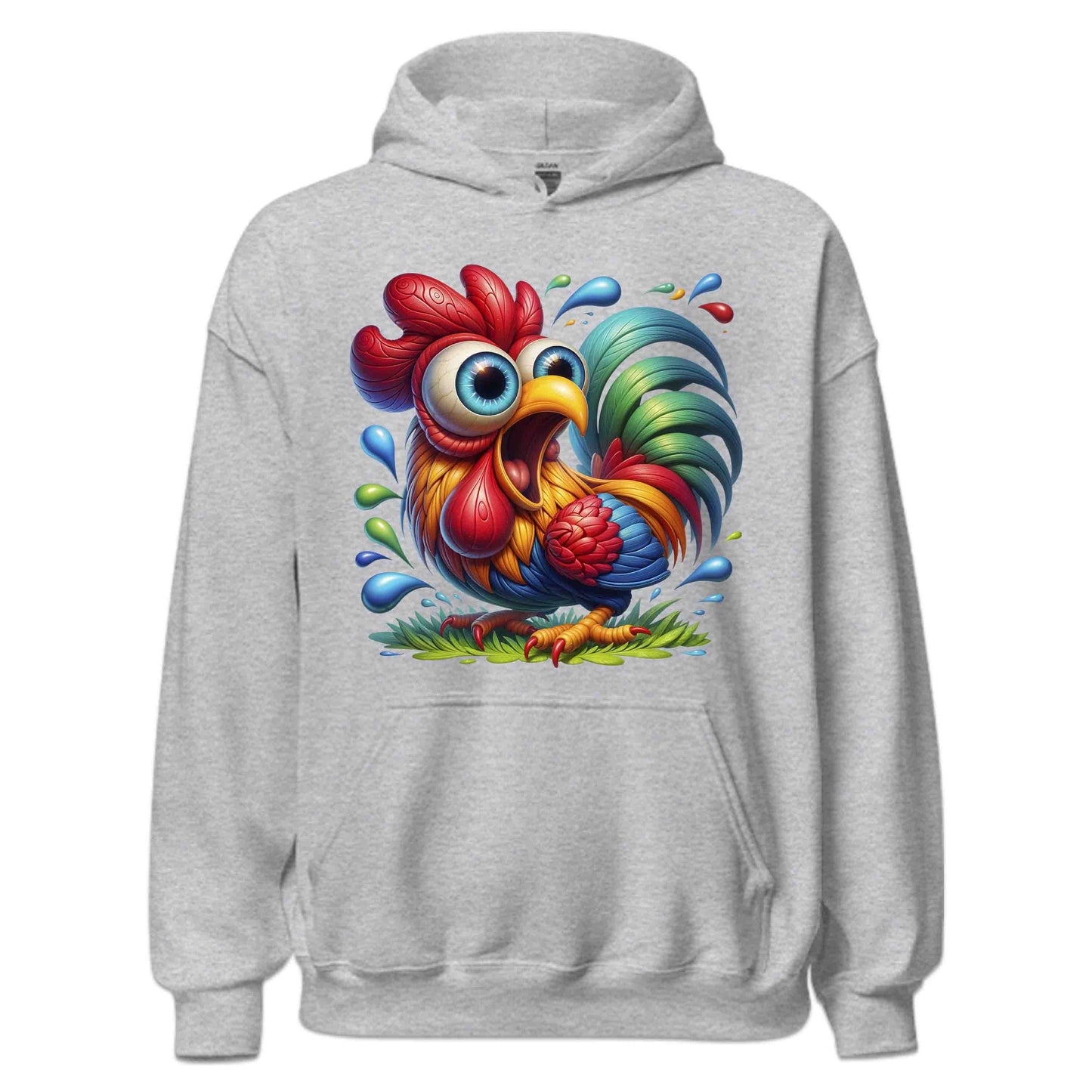 Funny Crazy Rooster Farm Life Humor Style Eccentric Rooster | PRODUCT CODE: CRSTZOEFRML
