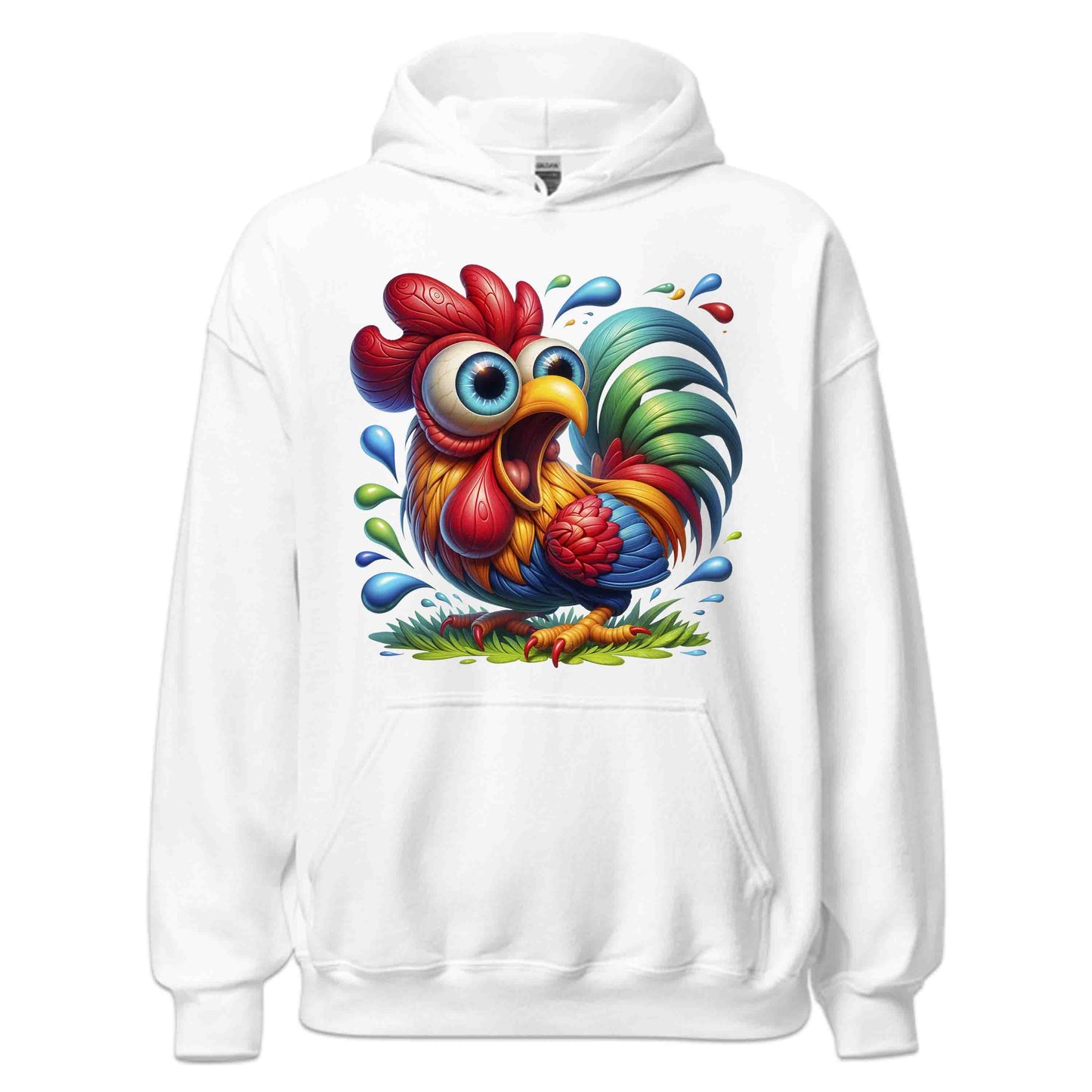Funny Crazy Rooster Farm Life Humor Style Eccentric Rooster | PRODUCT CODE: CRSTZOEFRML