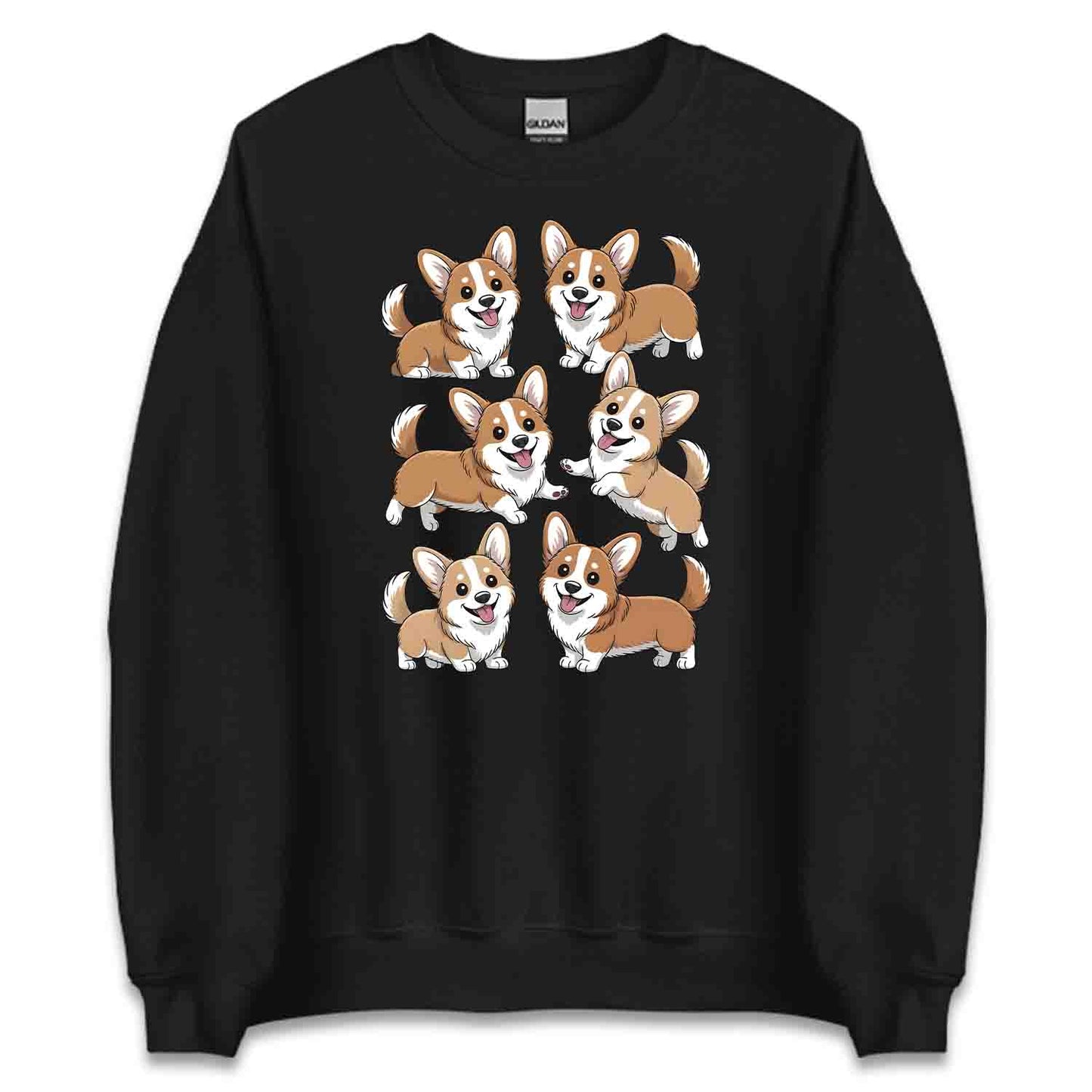 Cute Corgi Dog T-Shirt, Kawaii Puppy Sweatshirt, Smiling Corgis Hoodie | PRODUCT CODE: CRTADHGHOL