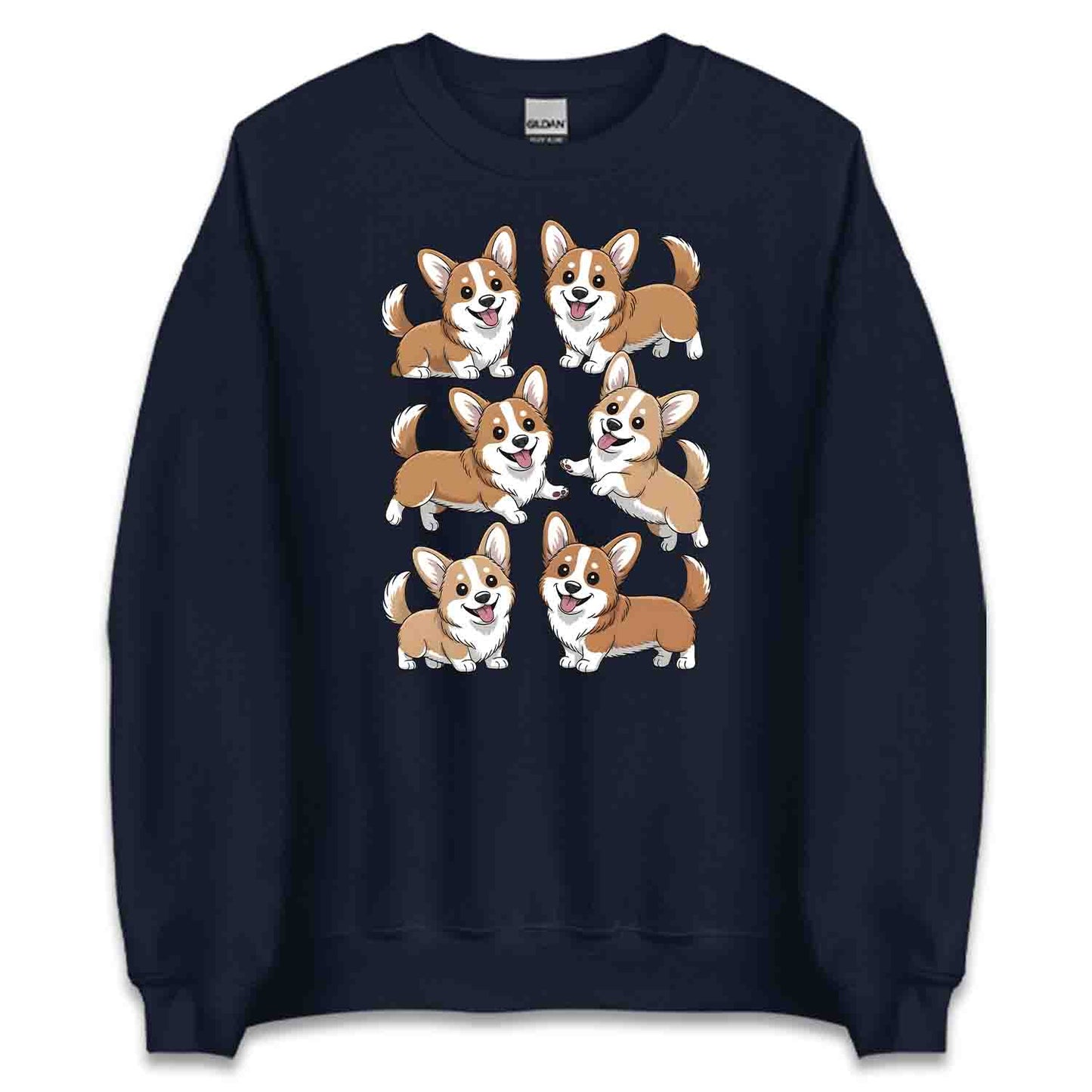 Cute Corgi Dog T-Shirt, Kawaii Puppy Sweatshirt, Smiling Corgis Hoodie | PRODUCT CODE: CRTADHGHOL