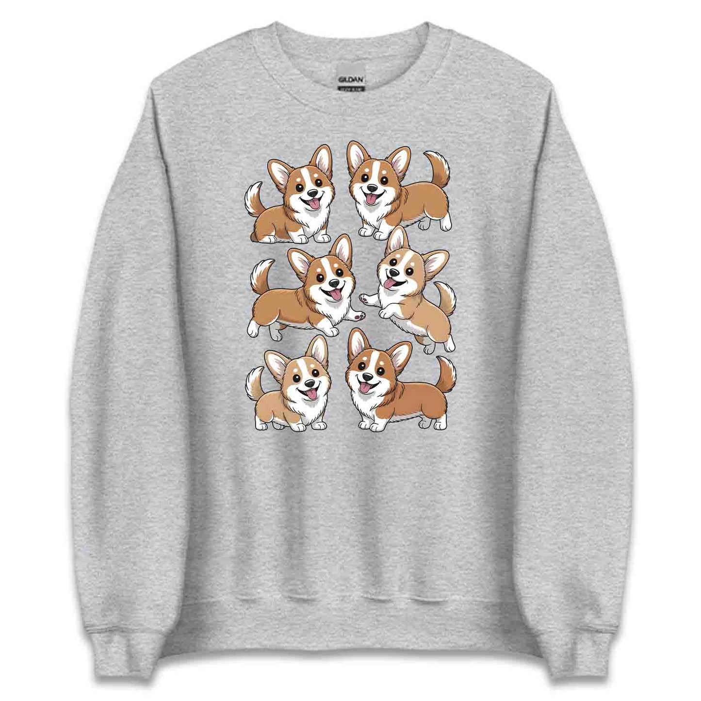 Cute Corgi Dog T-Shirt, Kawaii Puppy Sweatshirt, Smiling Corgis Hoodie | PRODUCT CODE: CRTADHGHOL