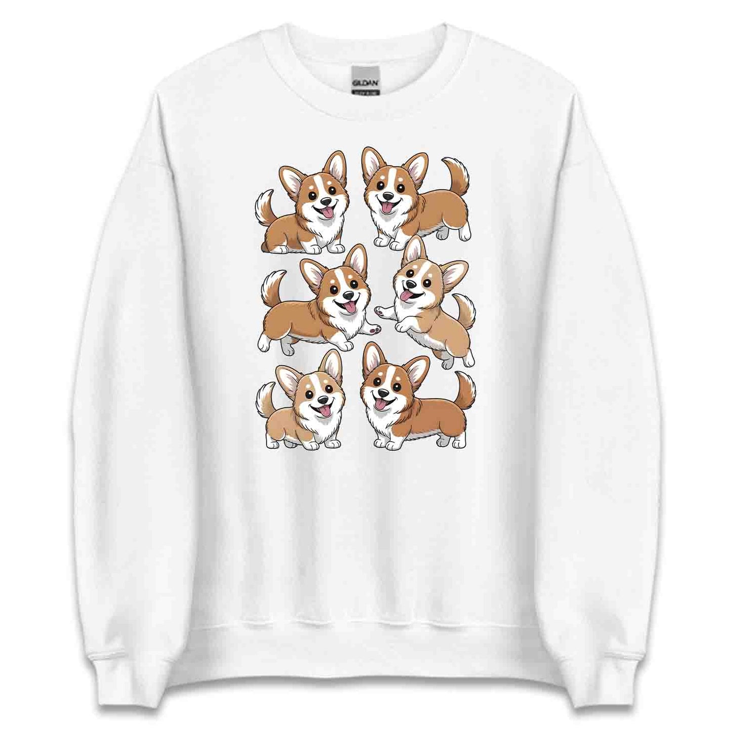 Cute Corgi Dog T-Shirt, Kawaii Puppy Sweatshirt, Smiling Corgis Hoodie | PRODUCT CODE: CRTADHGHOL