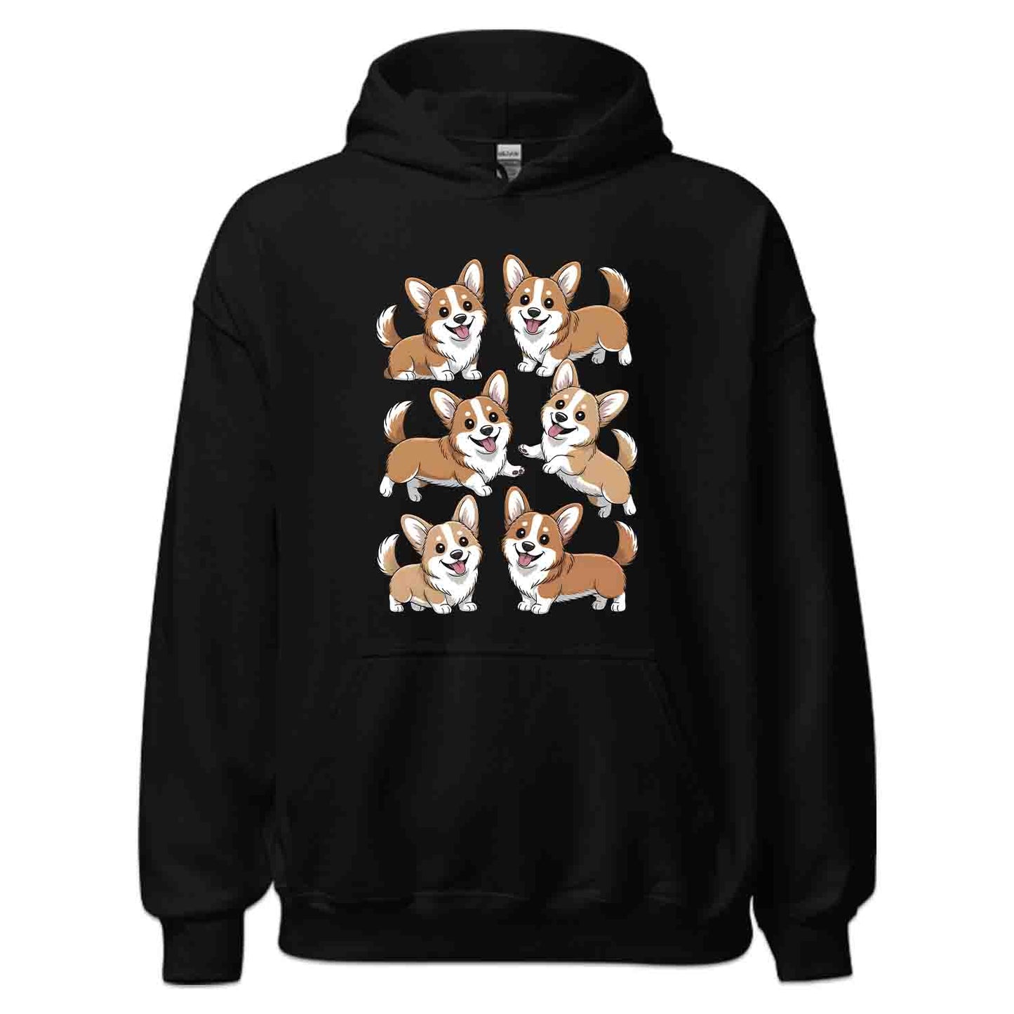 Cute Corgi Dog T-Shirt, Kawaii Puppy Sweatshirt, Smiling Corgis Hoodie | PRODUCT CODE: CRTADHGHOL