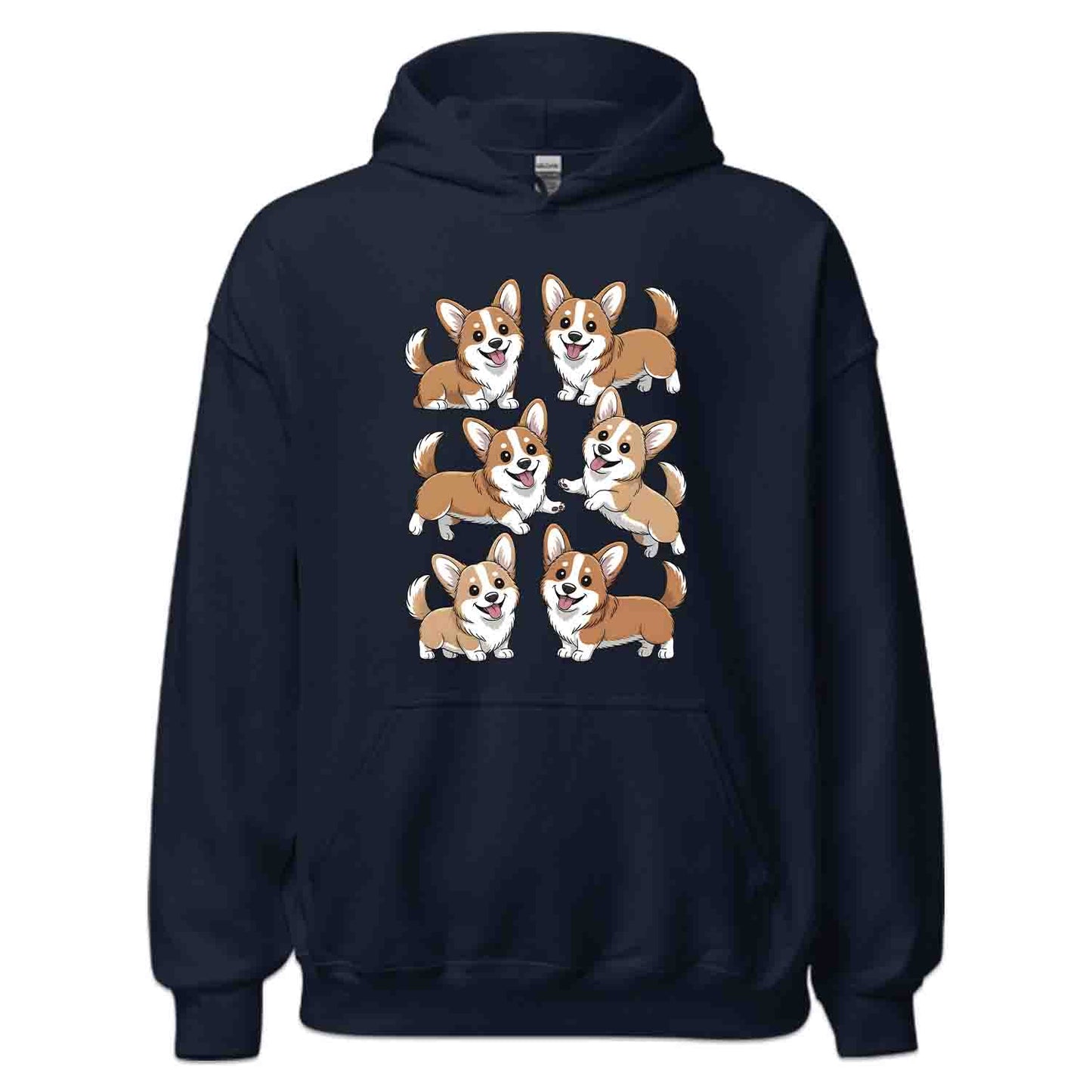 Cute Corgi Dog T-Shirt, Kawaii Puppy Sweatshirt, Smiling Corgis Hoodie | PRODUCT CODE: CRTADHGHOL