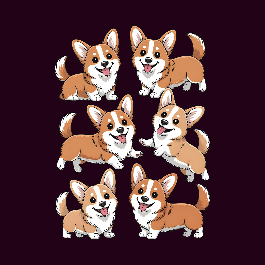 Cute Corgi Dog T-Shirt, Kawaii Puppy Sweatshirt, Smiling Corgis Hoodie | PRODUCT CODE: CRTADHGHOL