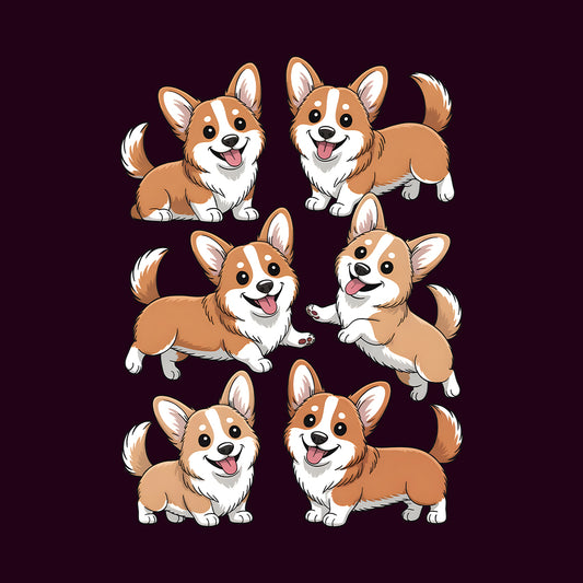 Cute Corgi Dog T-Shirt, Kawaii Puppy Sweatshirt, Smiling Corgis Hoodie | PRODUCT CODE: CRTADHGHOL