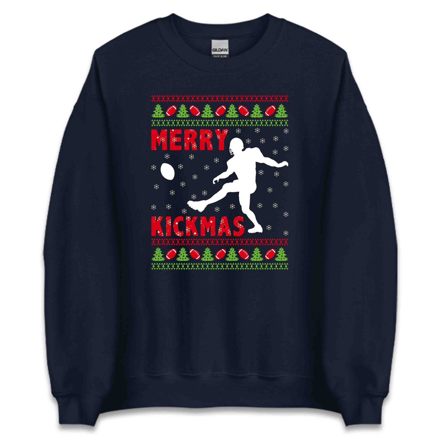 Merry Kickmas Christmas Football Xmas Winter Sports | PRODUCT CODE: CRTSFBTLOMK