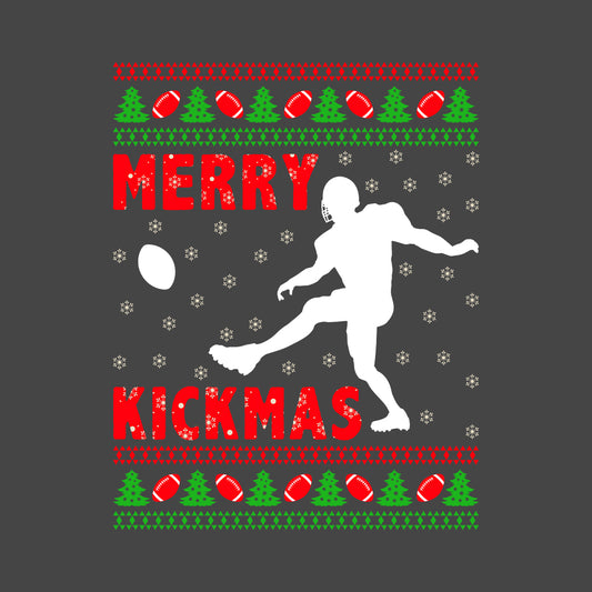 Merry Kickmas Christmas Football Xmas Winter Sports | PRODUCT CODE: CRTSFBTLOMK