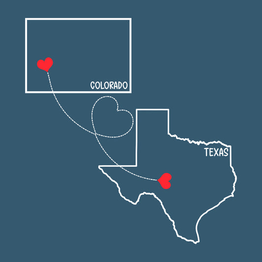 Personalized State to State Long Distance Relationship | PRODUCT CODE: CSTATLNGDC