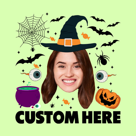 Personalized Halloween Witch Face Family Matching | PRODUCT CODE: CSTFCHLOW