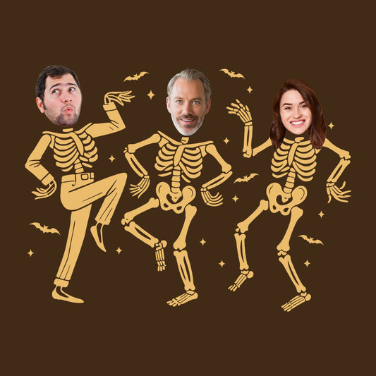 Personalized Dancing Skeletons Family Matching Halloween Party | PRODUCT CODE: CSTKLNSPHO